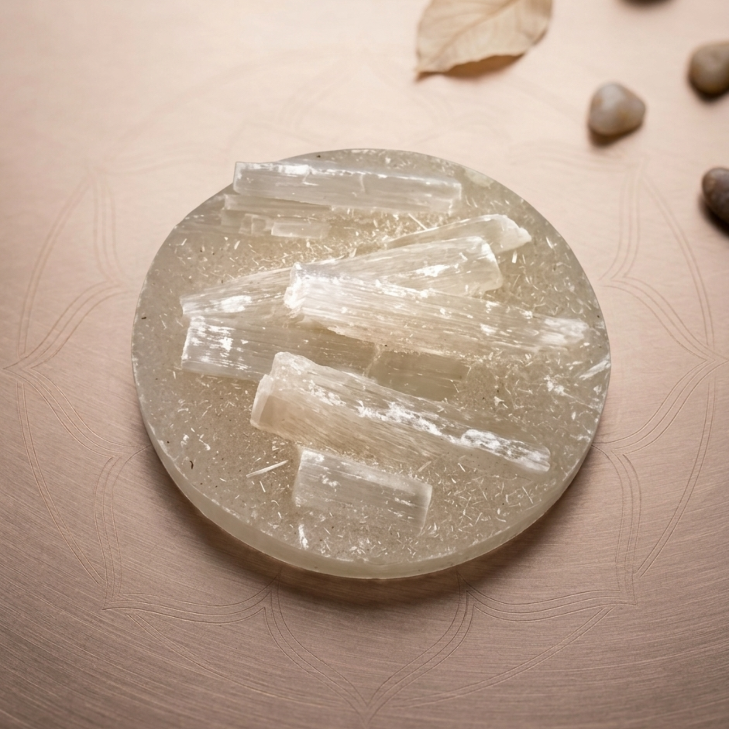 Untitled (1500 x 1500 px) (39) Selenite Plate - Image 1